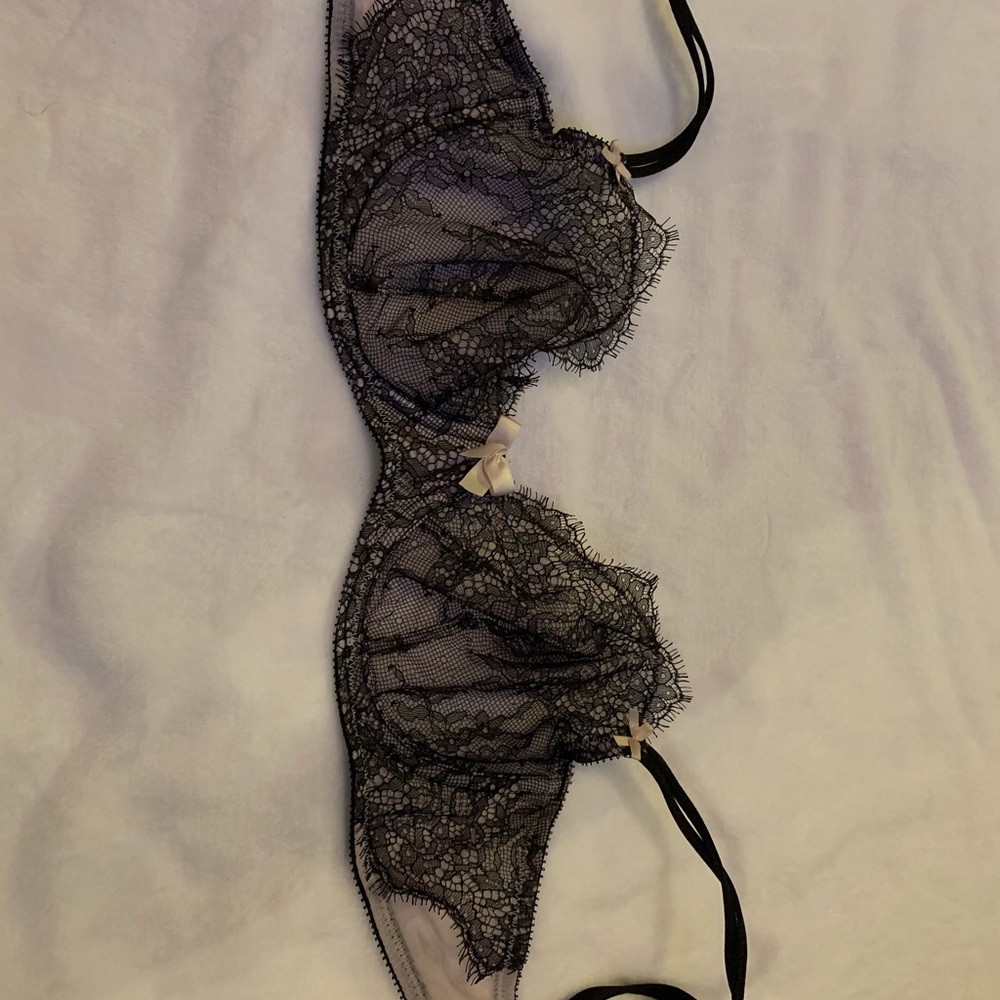 Blush and black VS bra